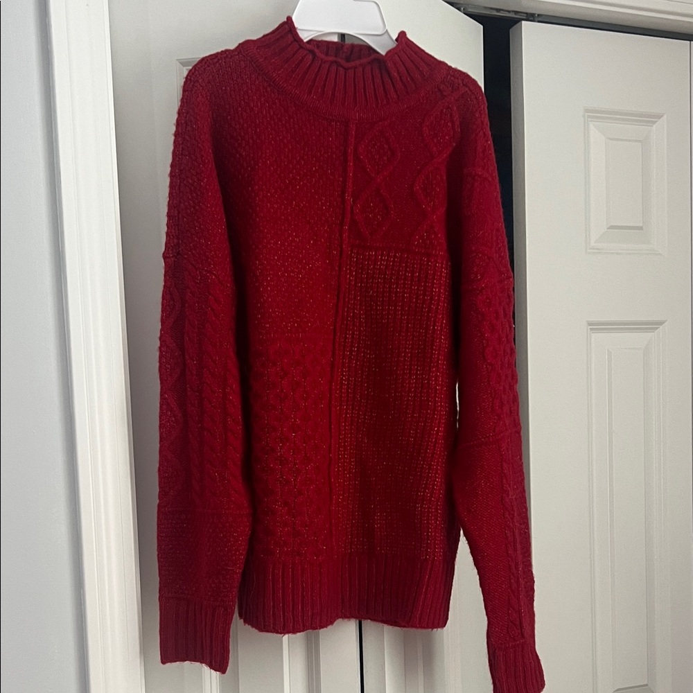 American Eagle Outfitters Red Turtleneck Sweater